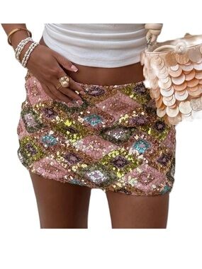 Sequin Mini Skirt